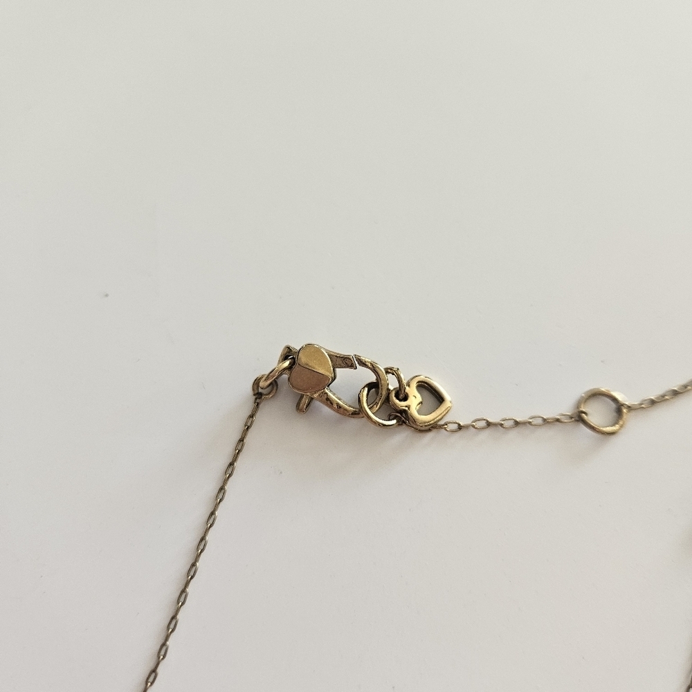 NWOT Kate Spade 12K Gold Plated Initial Mini Pendant Necklace- N - Picture 5 of 5